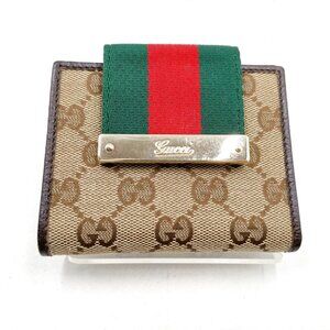 Authentic Gucci Wallet Brown Canvas mn388-113025